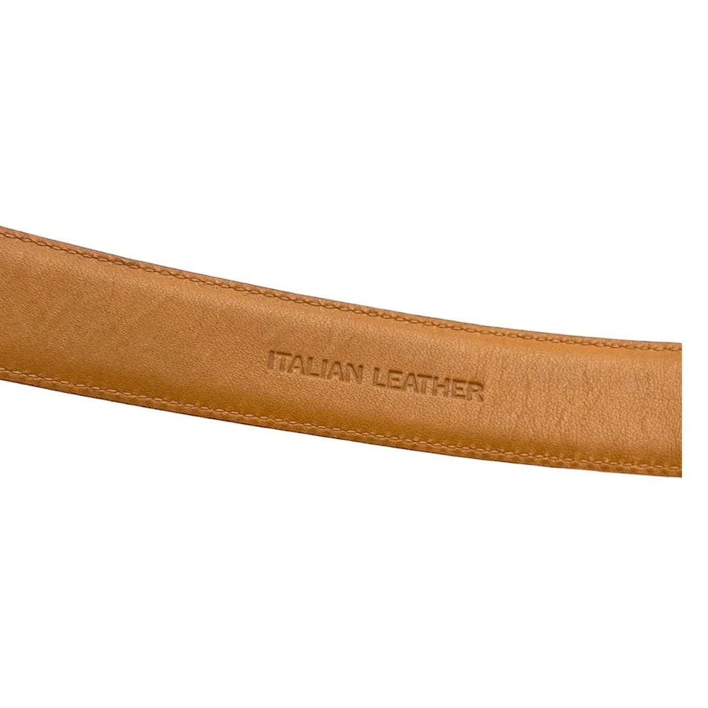 Lauren Ralph Lauren Red Skinny Belt Women SZ XL Embossed Leather Reptile Bold